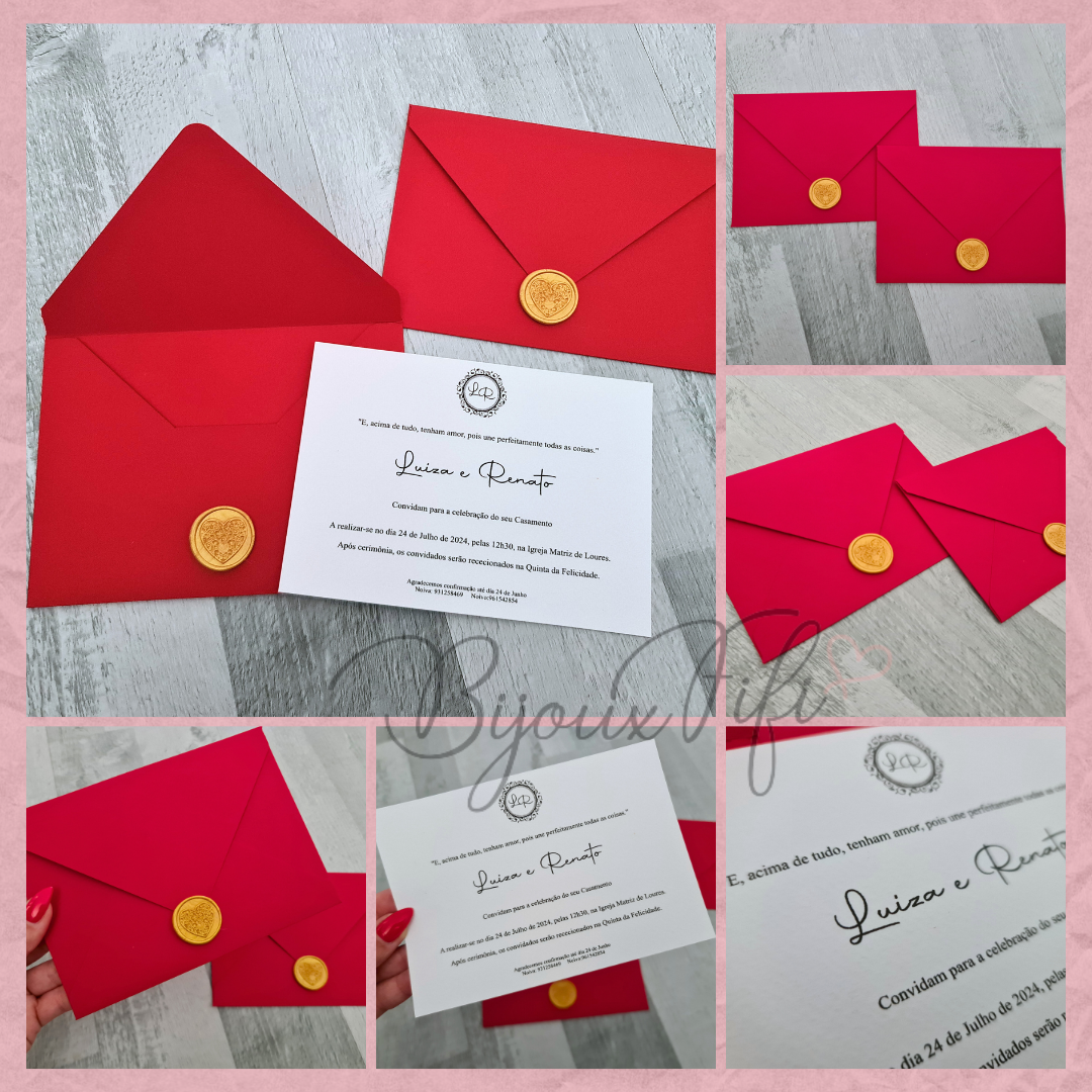 Convite Wedding "Majestic Red"