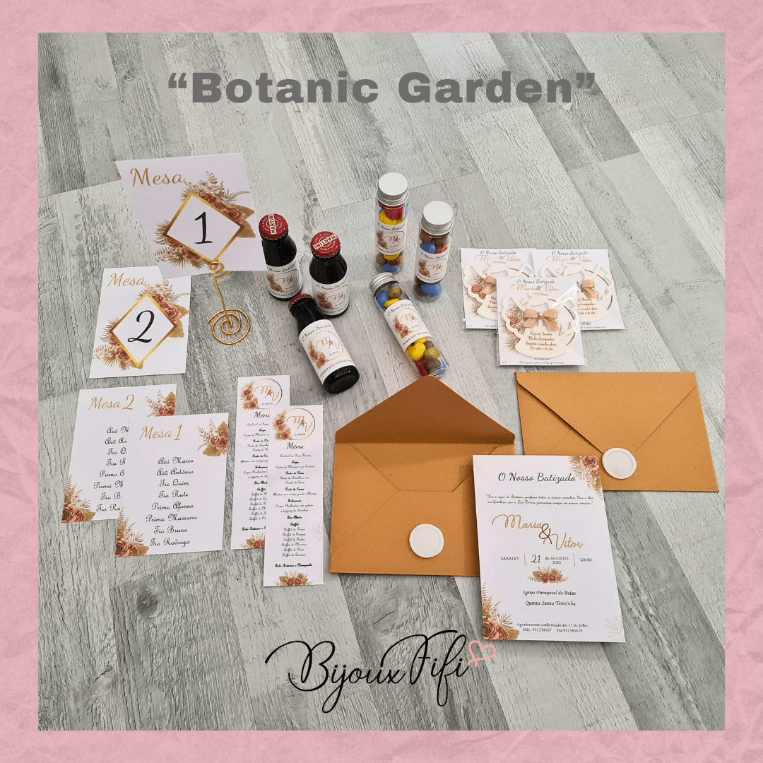 Convite com Envelope/Lacre "Botanic Garden" - Bijoux Fifi