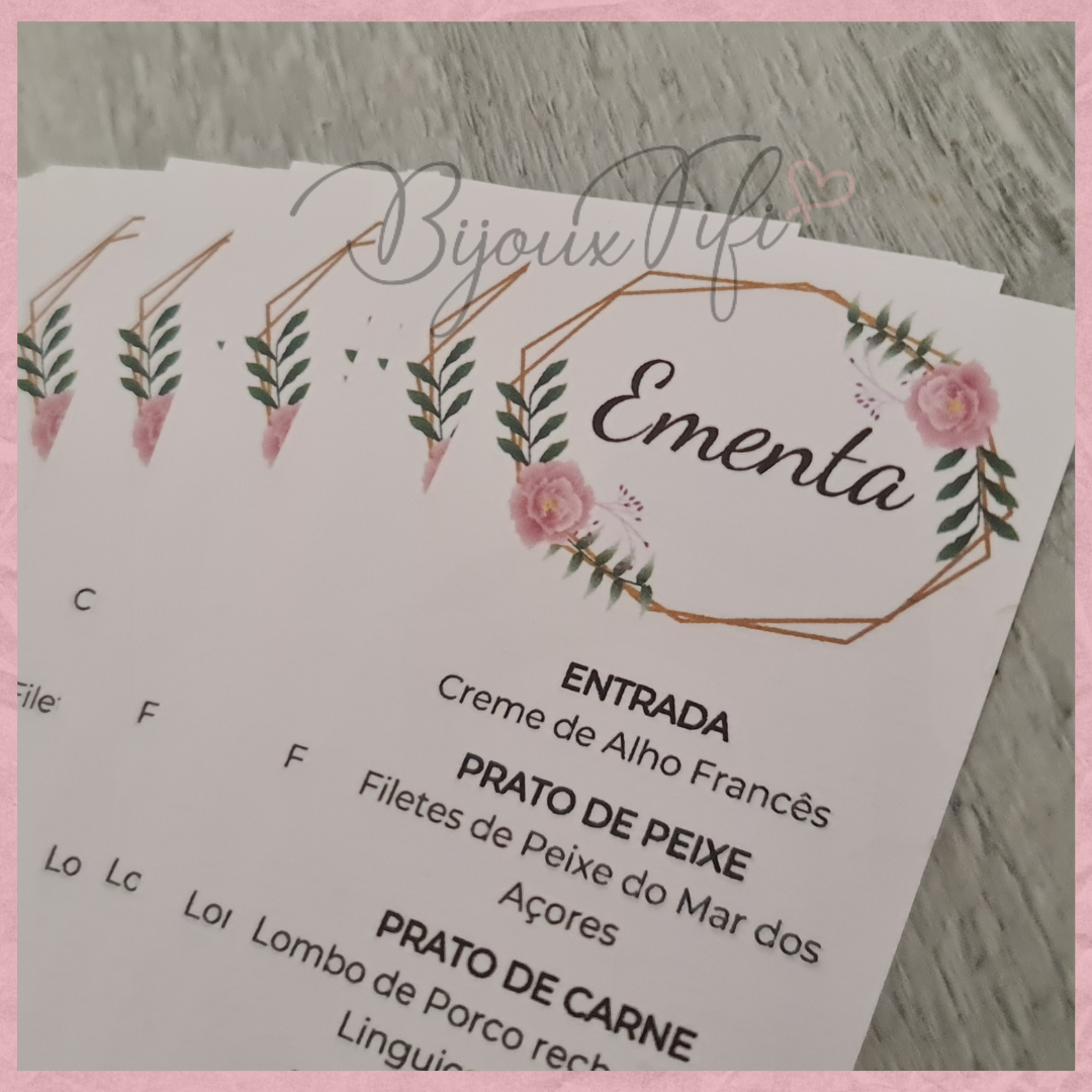 Ementa "Rose" - Bijoux Fifi