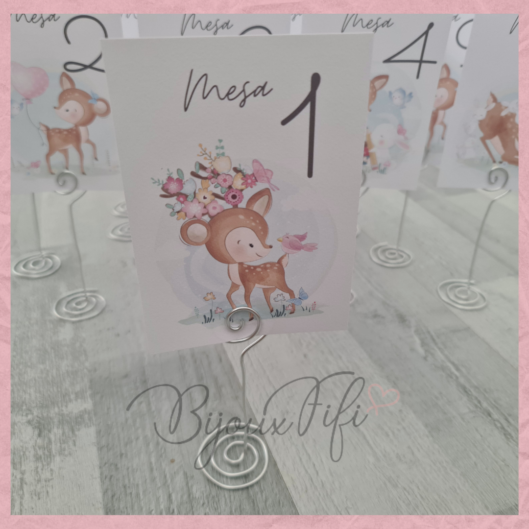 Marcador de Mesa com base "Bambi"