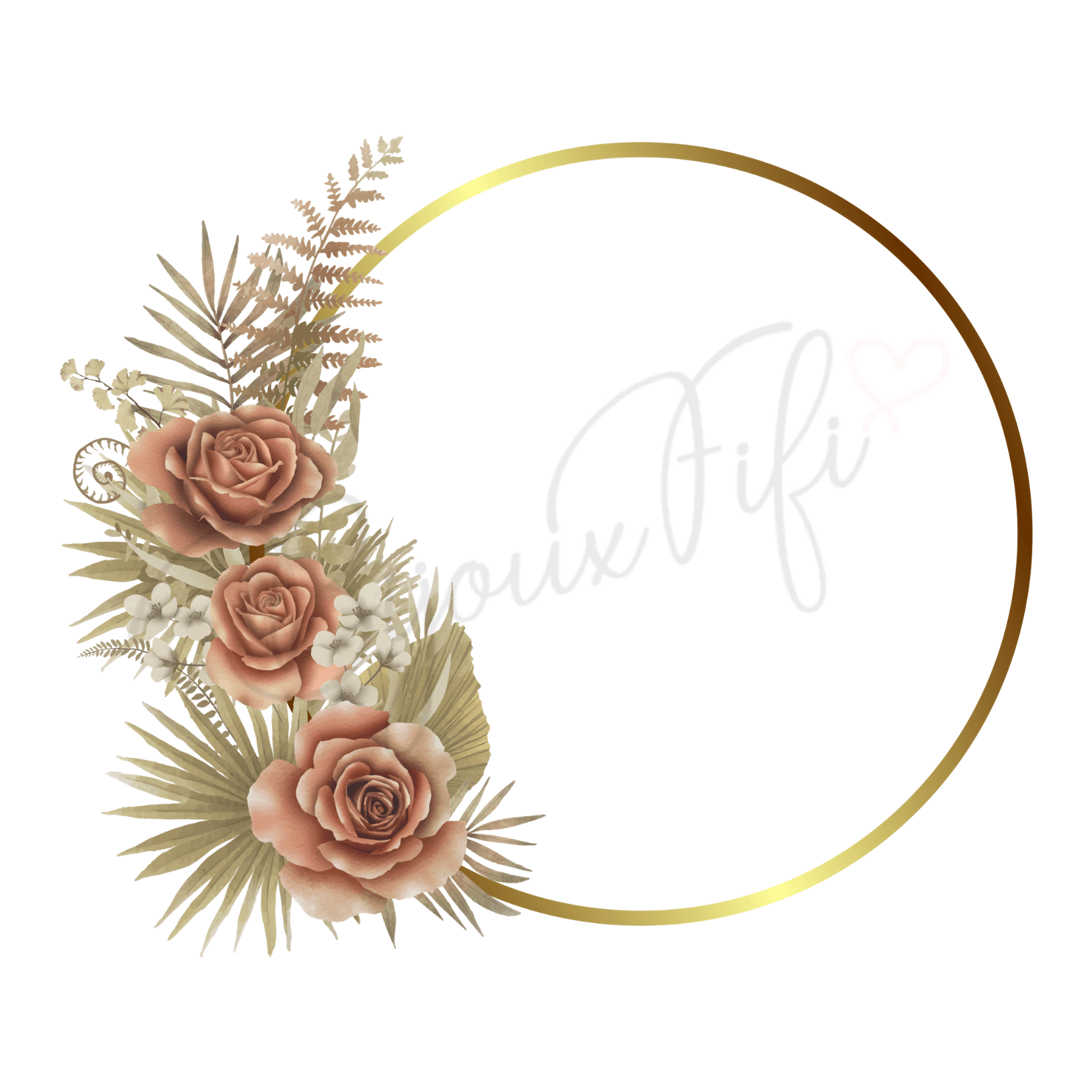 Ementa Floral "Vintage Peach" (+cores) - Bijoux Fifi