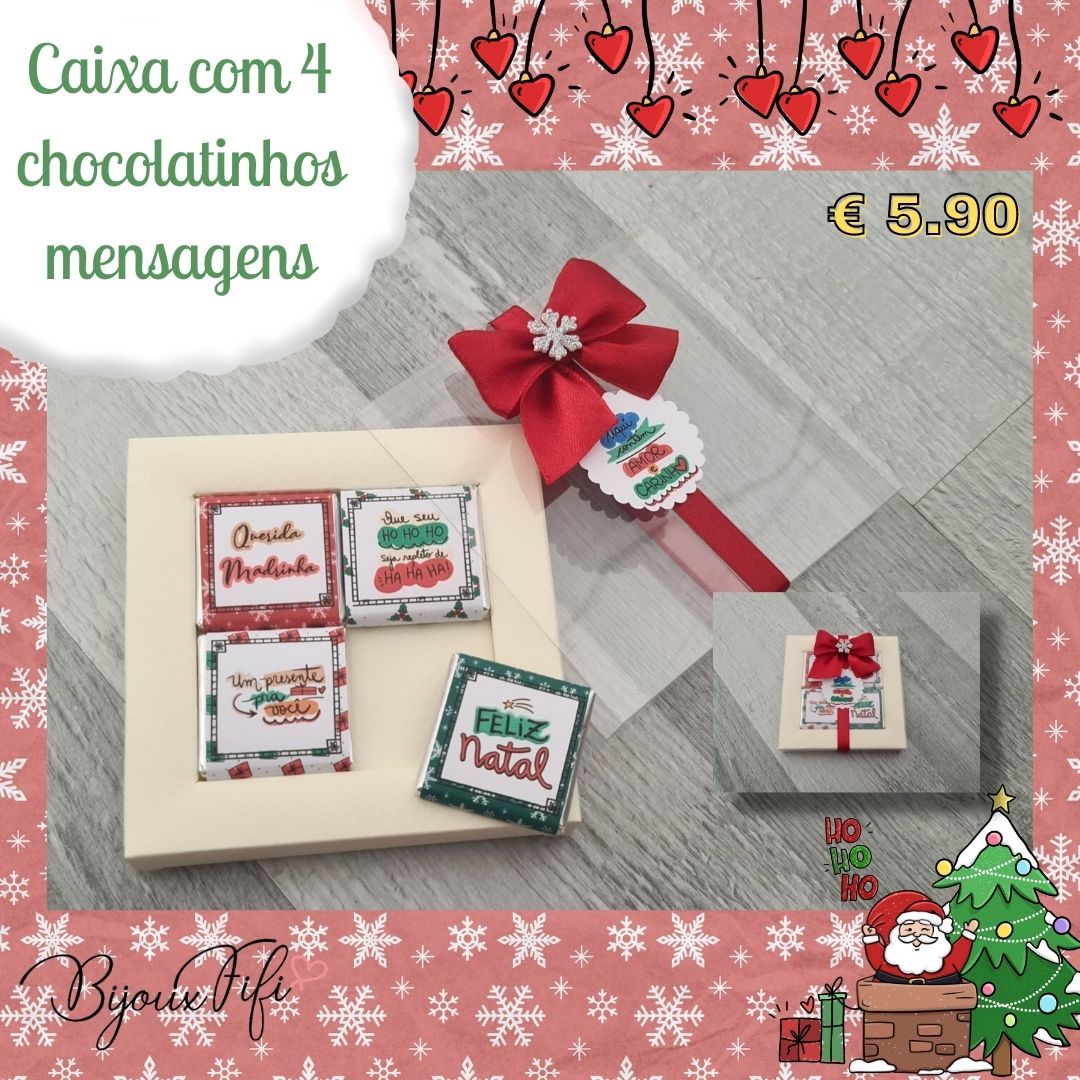 Pack de 4 Chocolatinhos "Padrinhos" - Bijoux Fifi