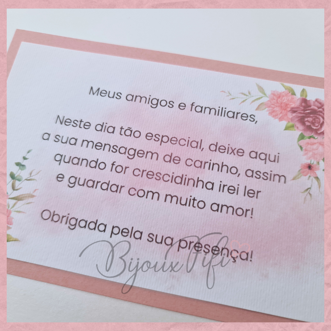 Livro de Honra A4 "Pink Passaport"