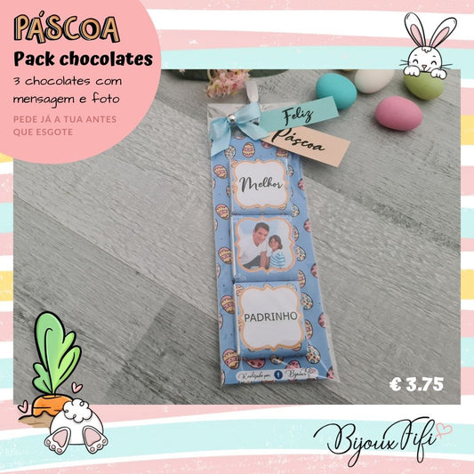 Pack de 3 chocolatinhos