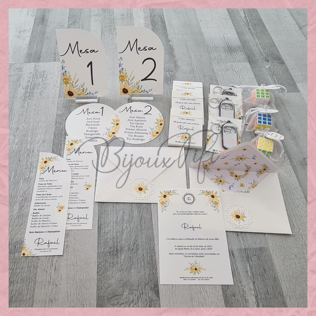 Convite Envelope Wedding "SunFlowers"