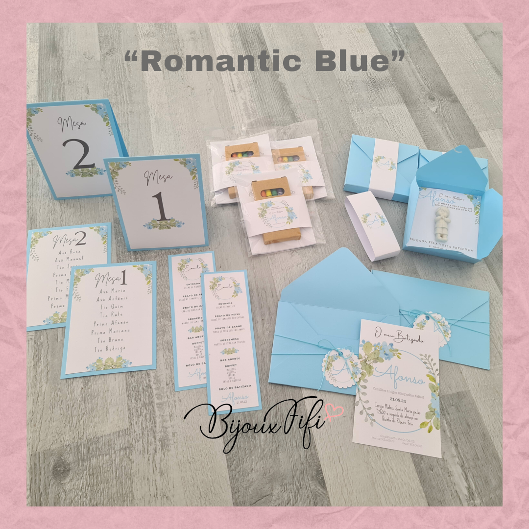 Ementa Floral "Romantic Blue" (+cores)