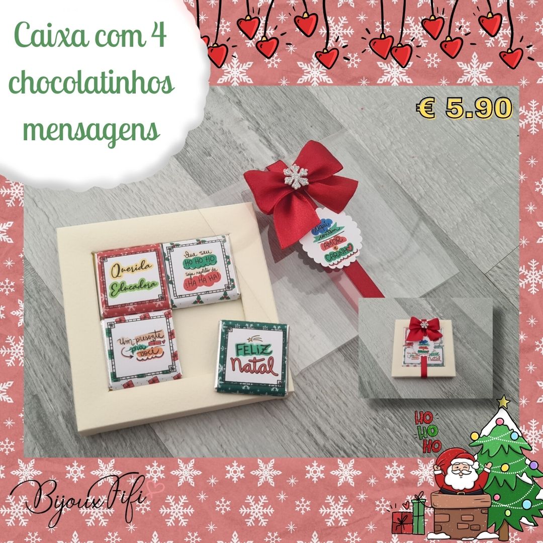 Pack de 4 Chocolatinhos "Escola" - Bijoux Fifi