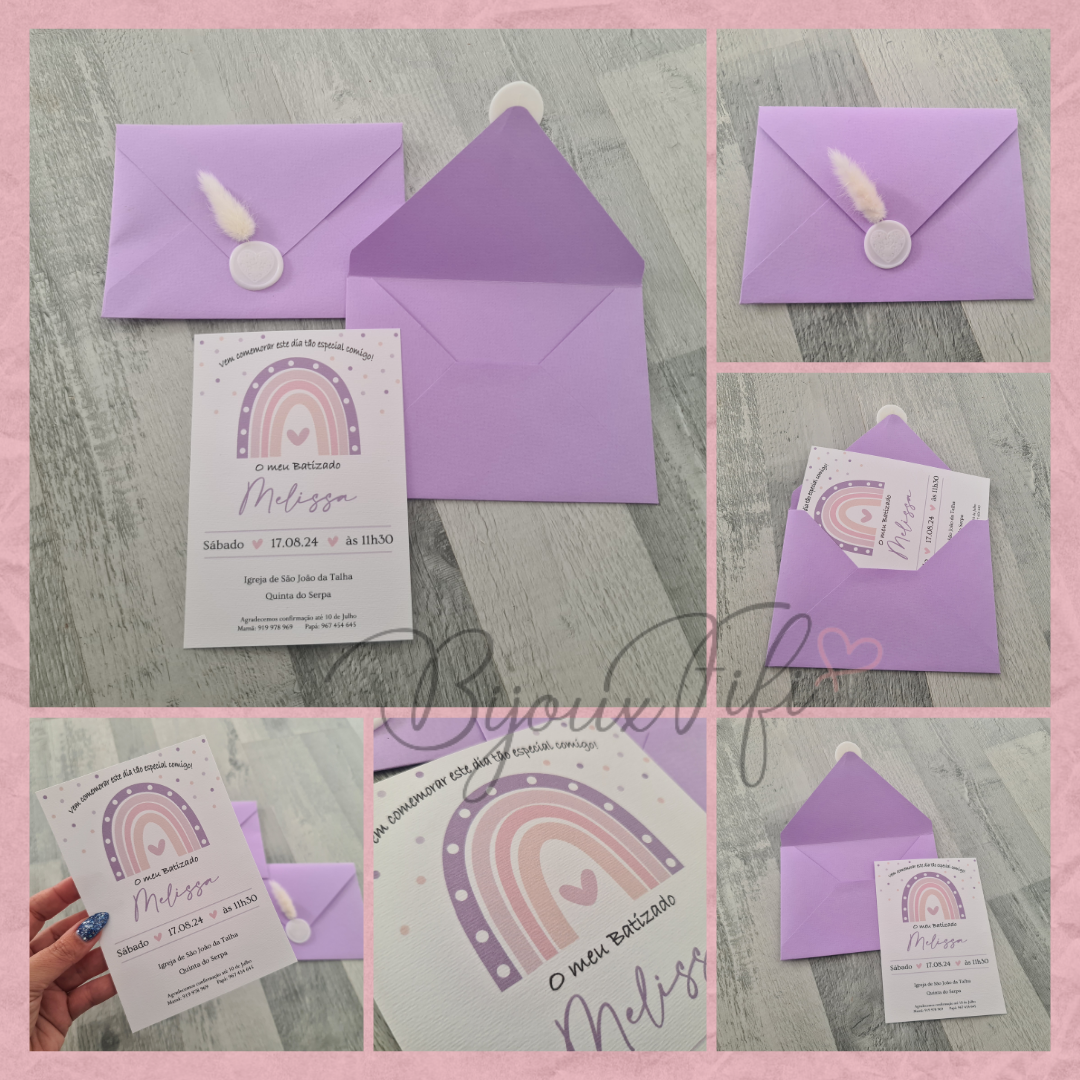 Convite Envelope "Boho Rainbow"