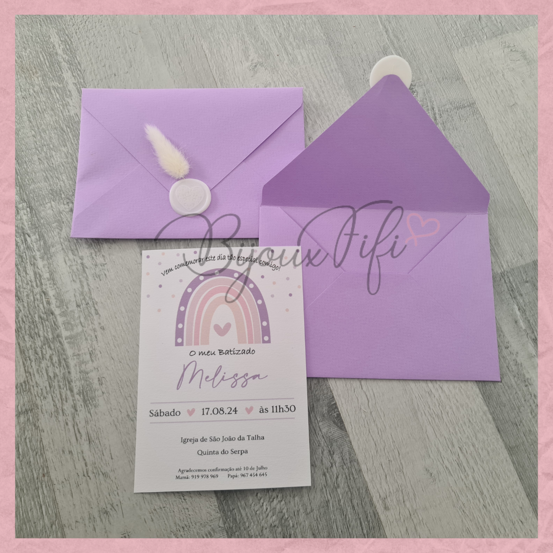 Convite Envelope "Boho Rainbow"