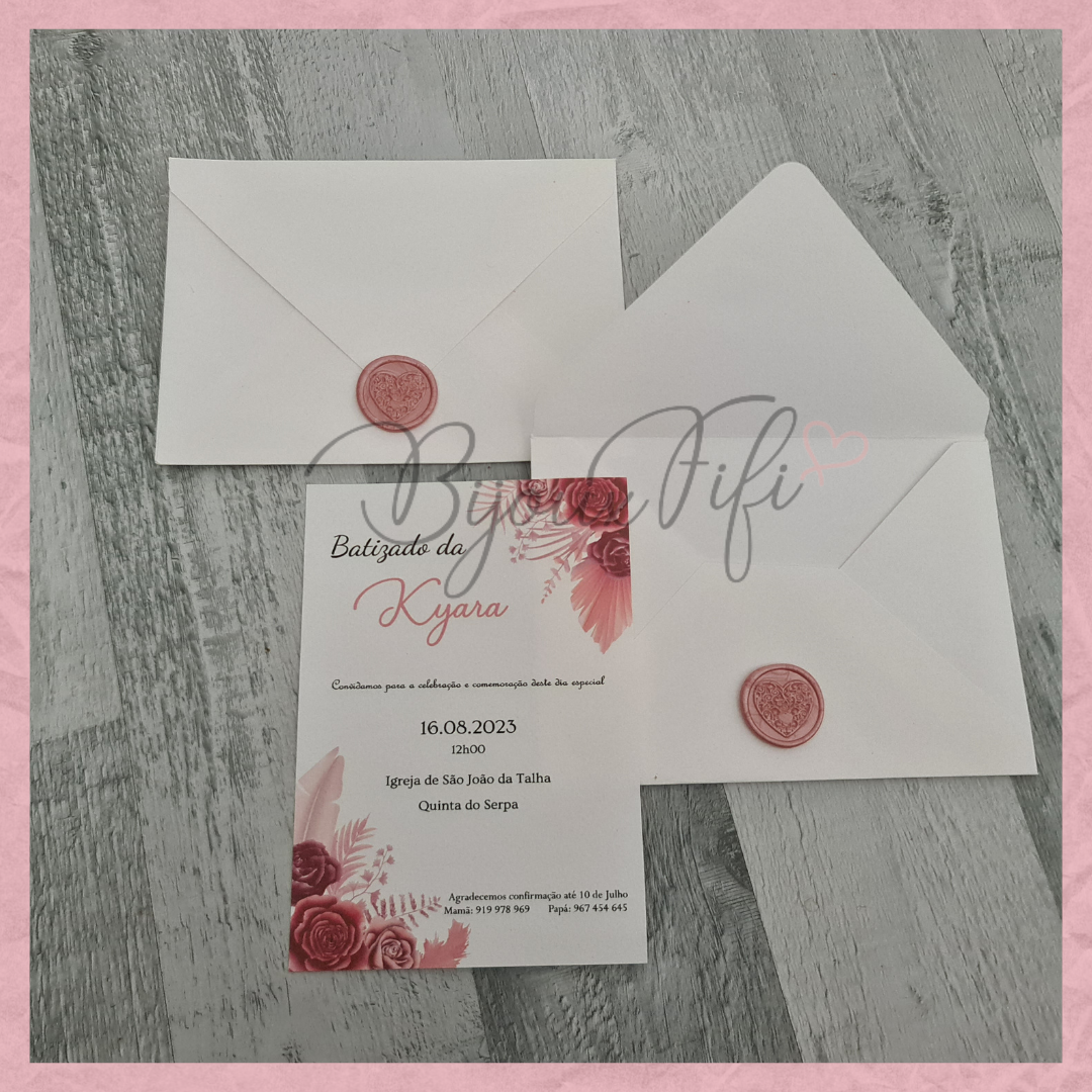 Convite Envelope "Sweet Rose"