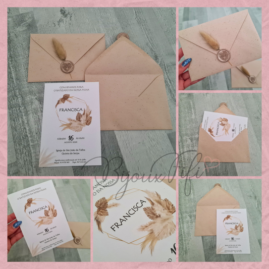 Convite Envelope "Plume Nude"