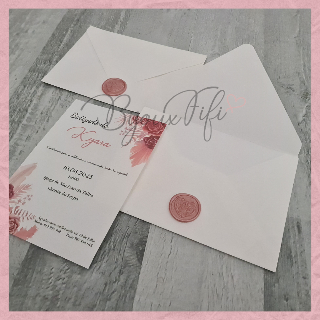 Convite Envelope "Sweet Rose"