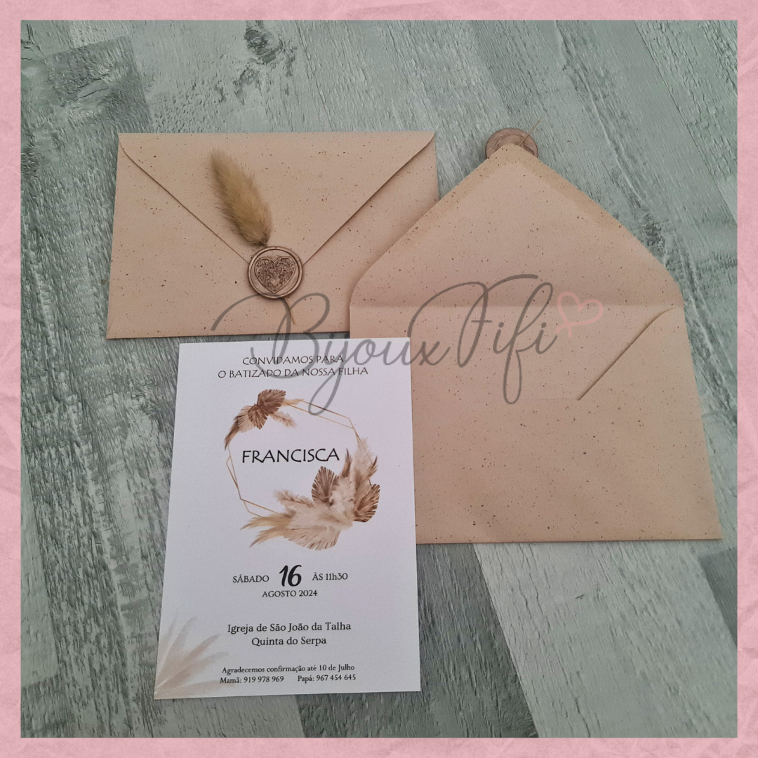 Convite Envelope "Plume Nude"