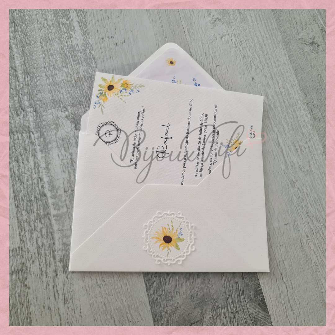 Convite Envelope "SunFlowers"