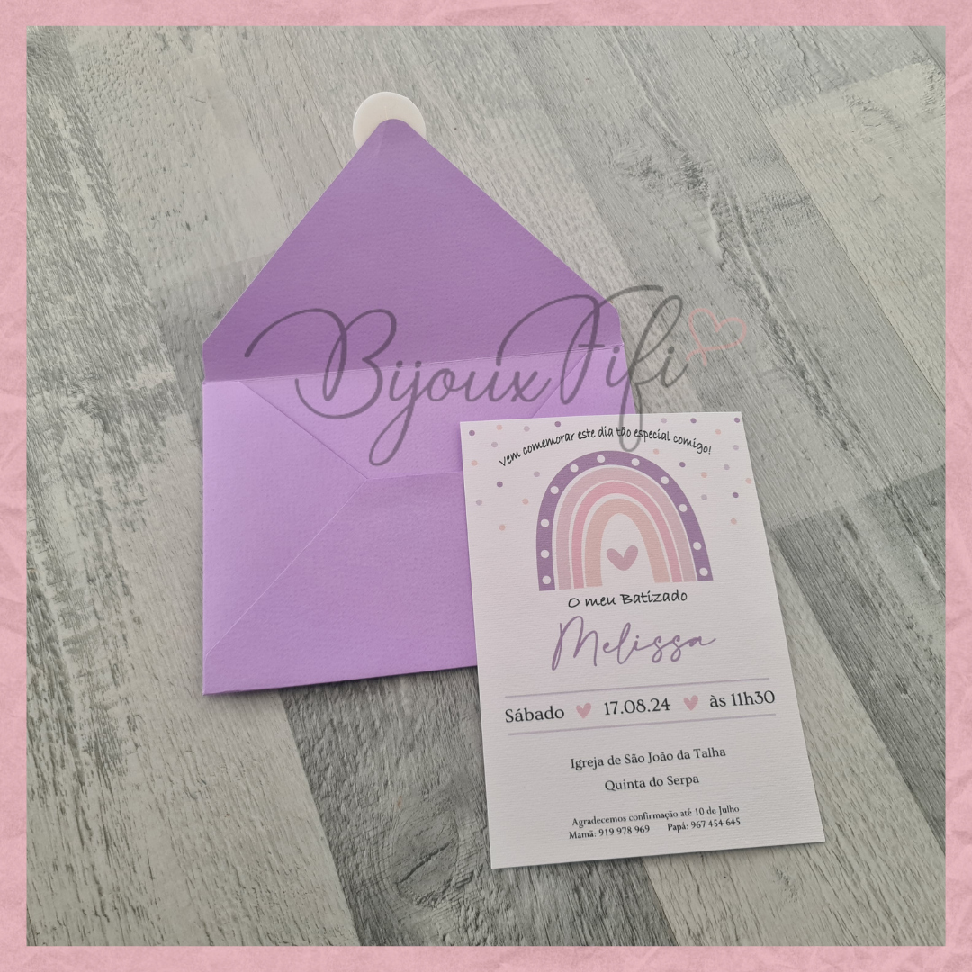 Convite Envelope "Boho Rainbow"