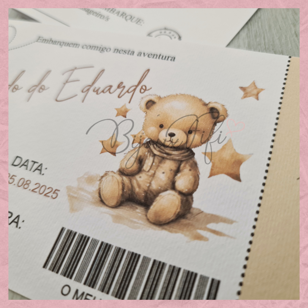 Convite Passaporte "Teddy Bear"