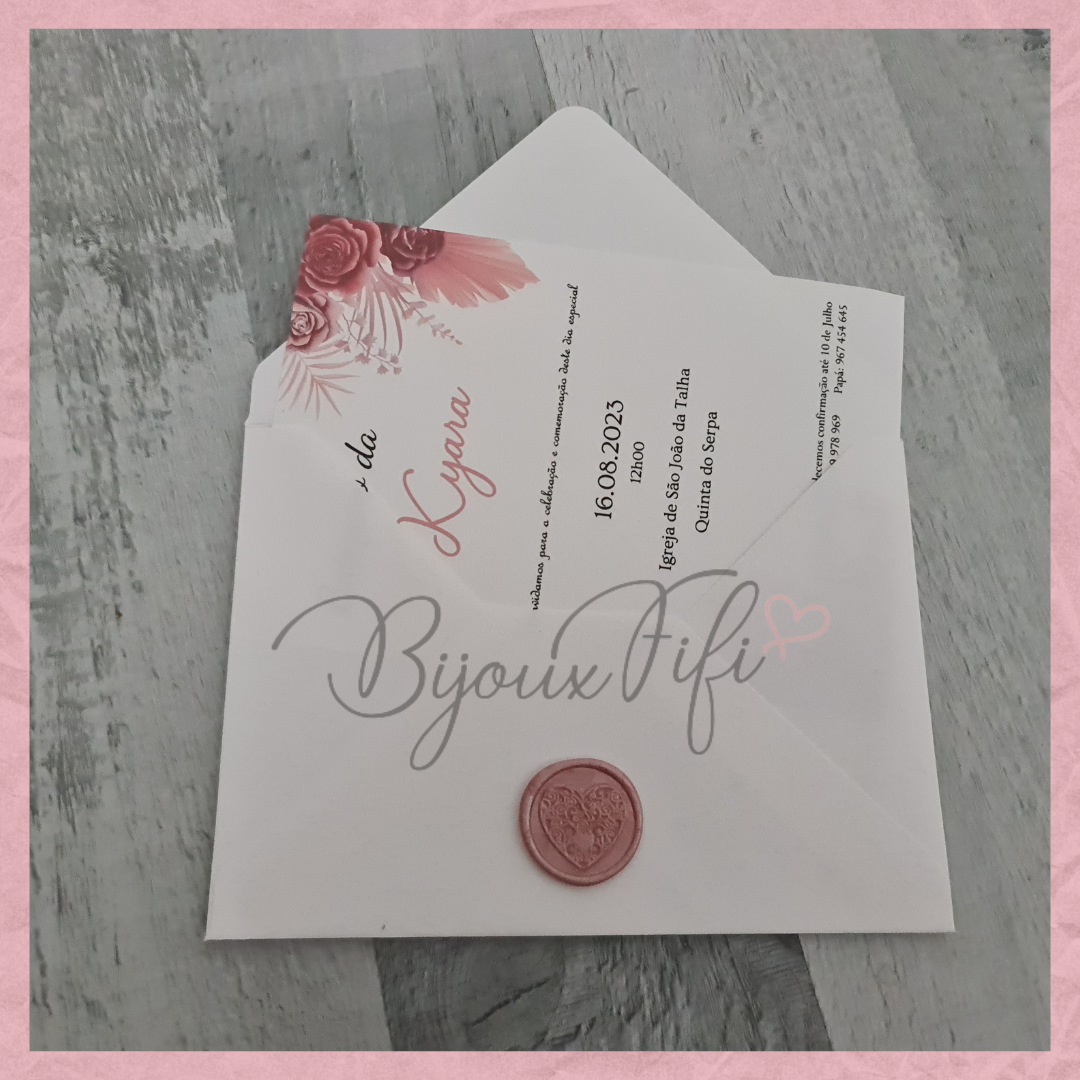 Convite Envelope "Sweet Rose"