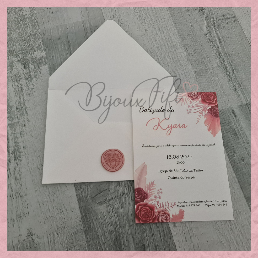 Convite Envelope "Sweet Rose"