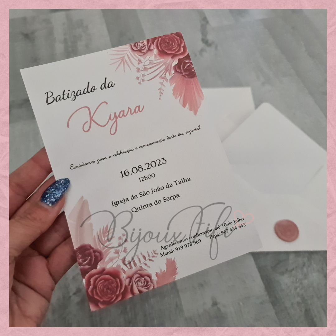 Convite Envelope "Sweet Rose"