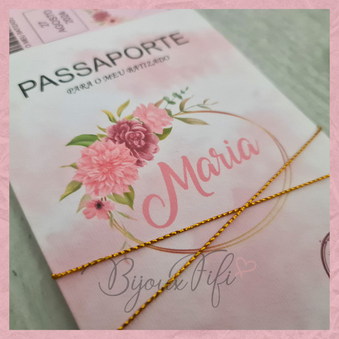 Convite Passaporte "Pink Passport"