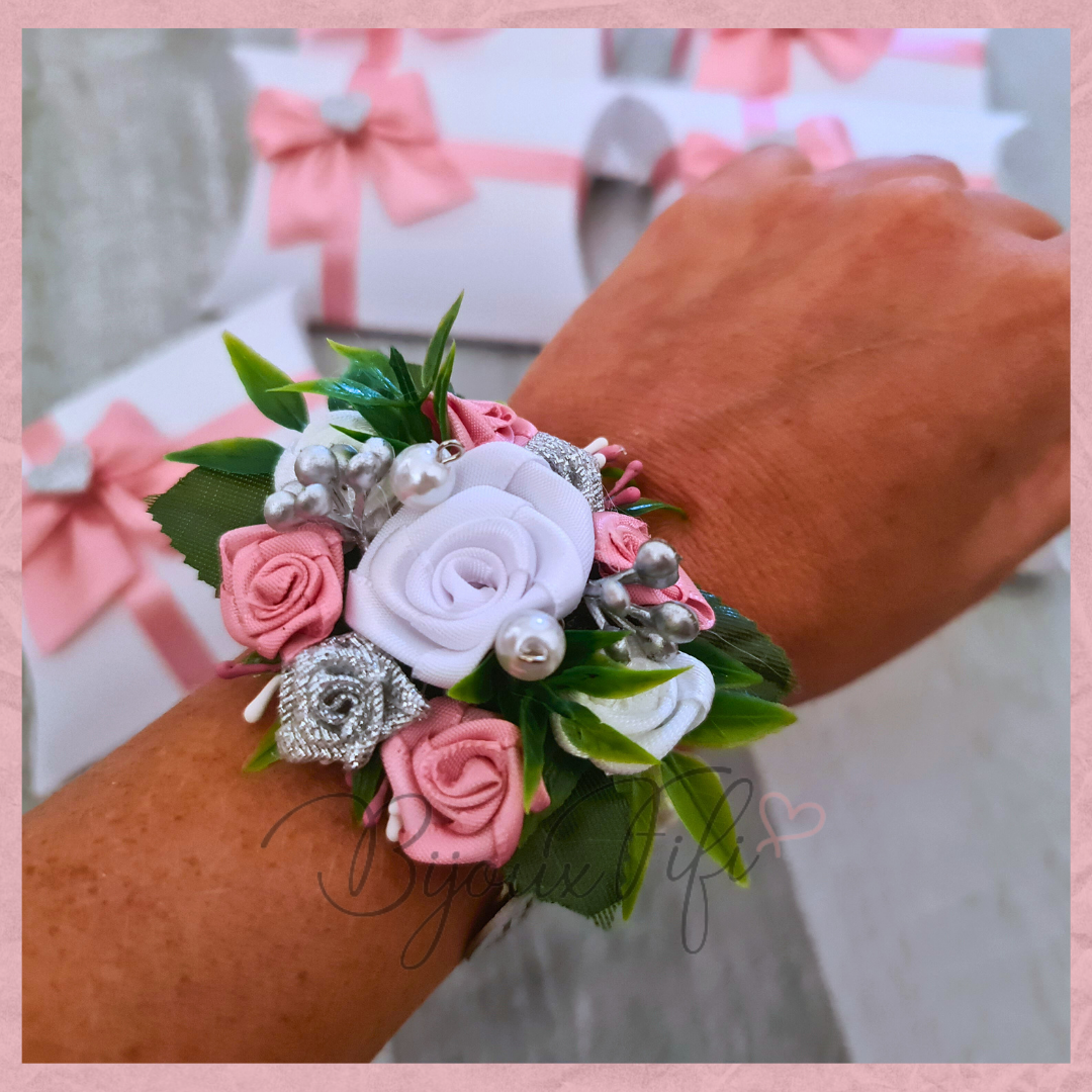 Pulseira floral "Old Rose"