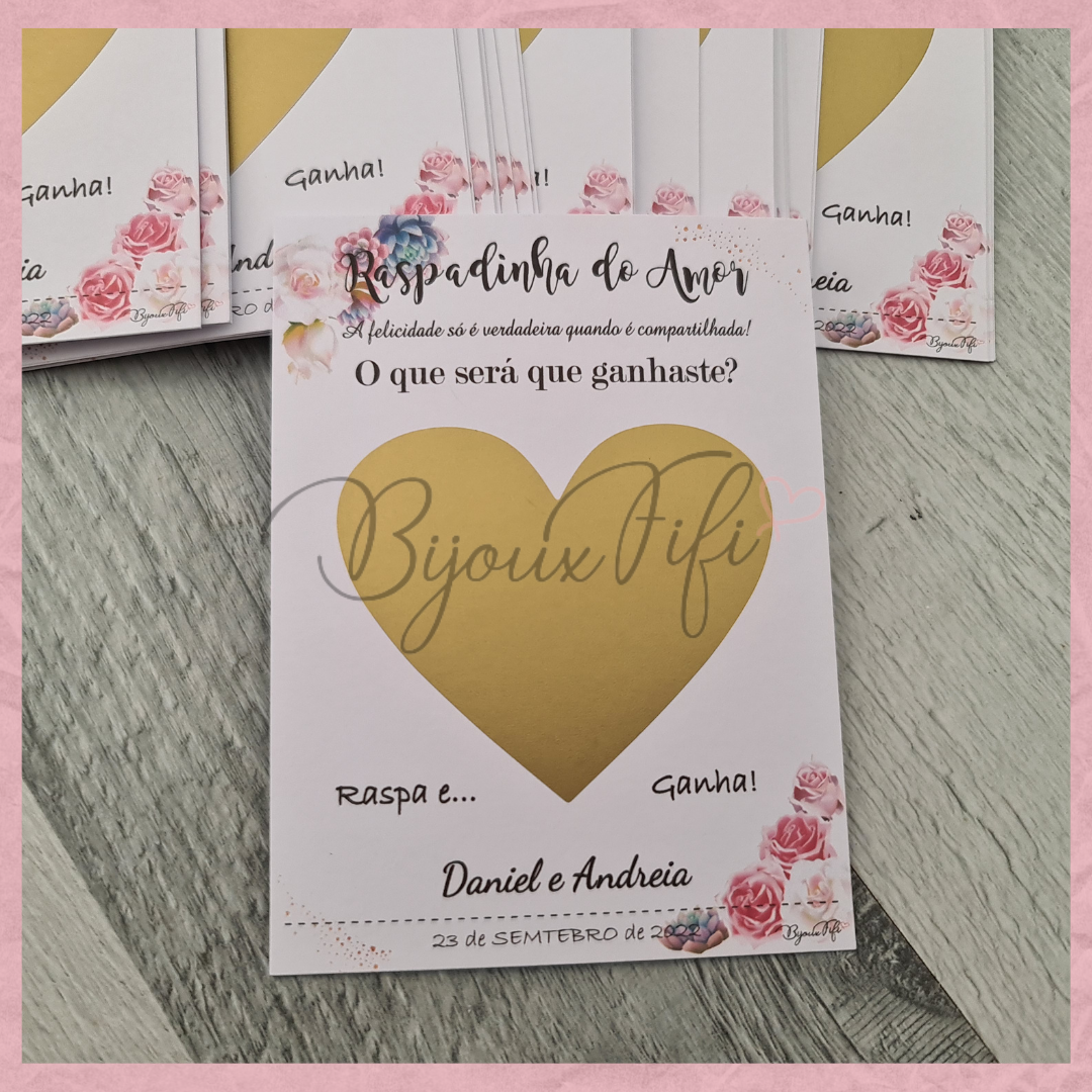 Raspadinha Convidados "Floral" - Bijoux Fifi