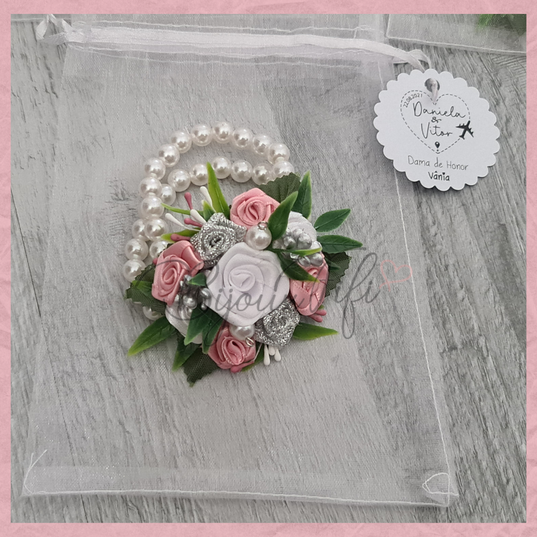 Pulseira floral "Old Rose"