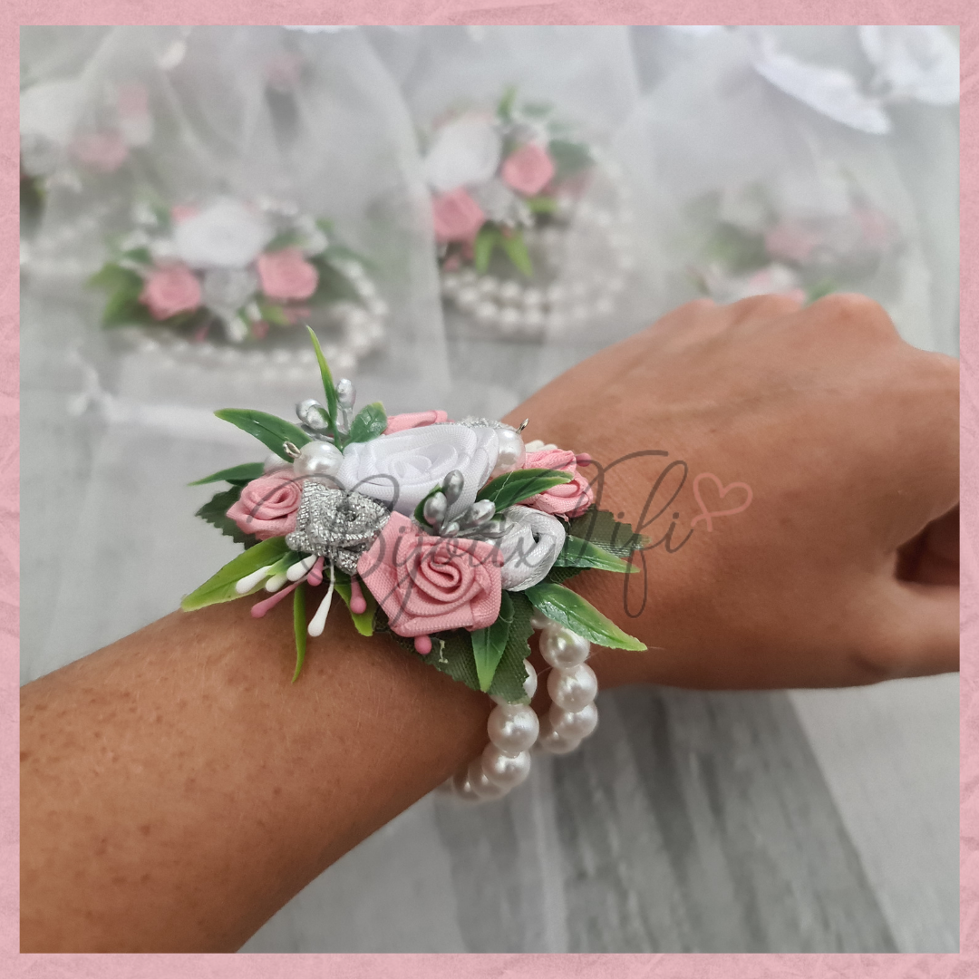 Pulseira floral "Old Rose"