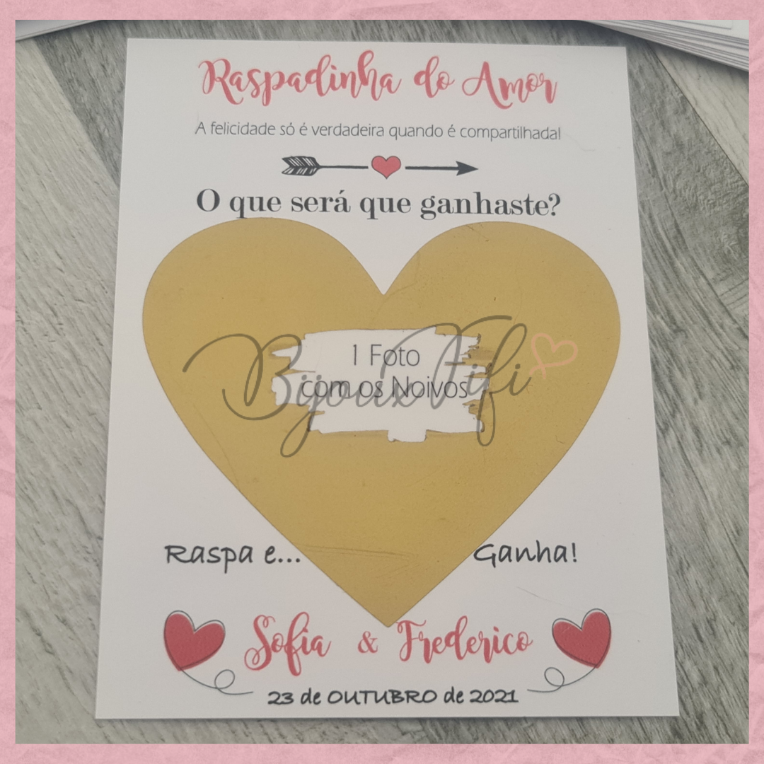 Raspadinha Convidados "Amor" - Bijoux Fifi