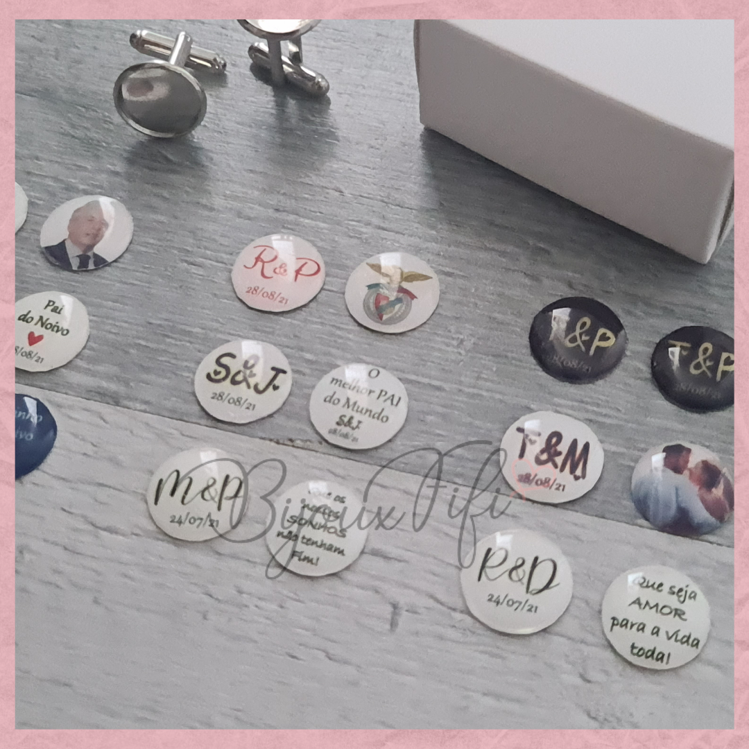 Botões de Punho - Personalize - Bijoux Fifi