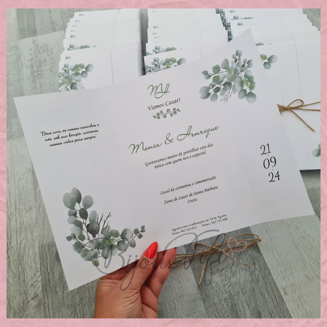 Convite Wedding "Eucalyptus"