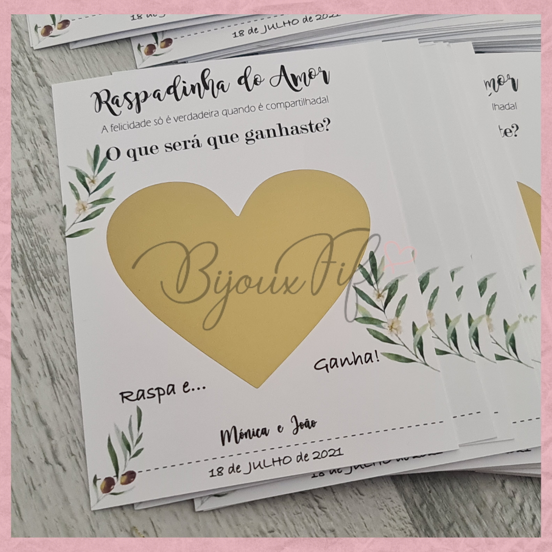 Raspadinha Convidados "Oliveiras" - Bijoux Fifi