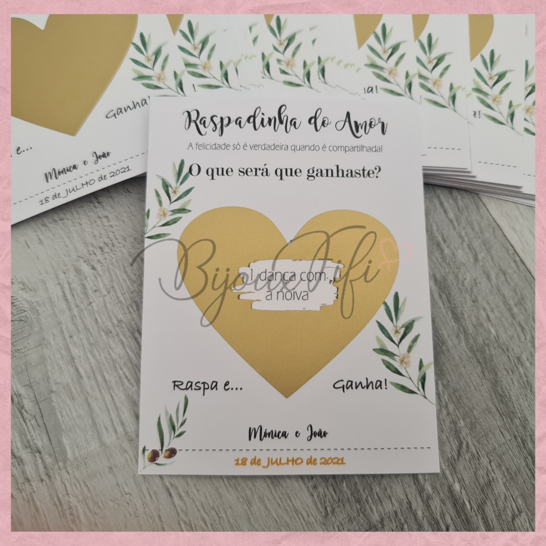 Raspadinha Convidados "Oliveiras" - Bijoux Fifi