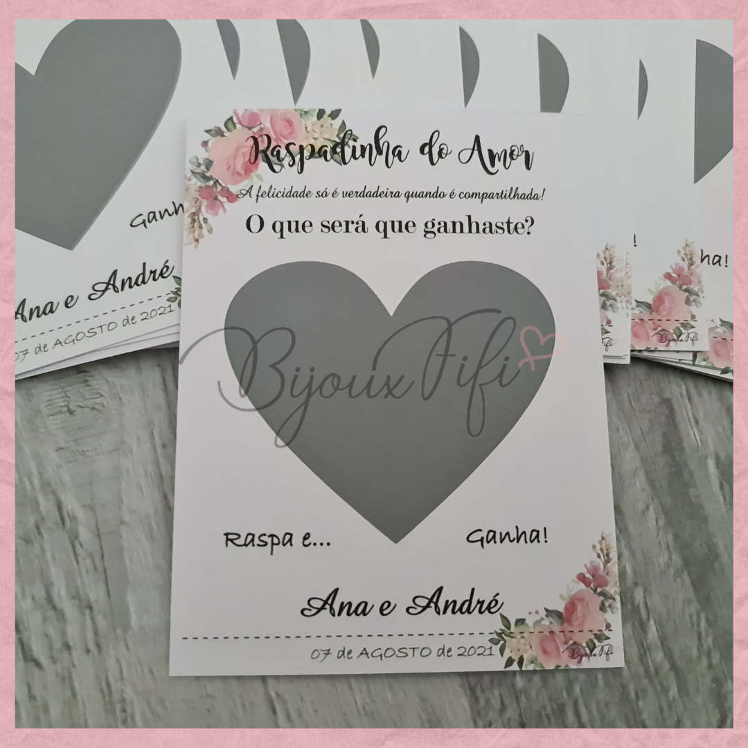 Raspadinha Convidados "Floral" - Bijoux Fifi