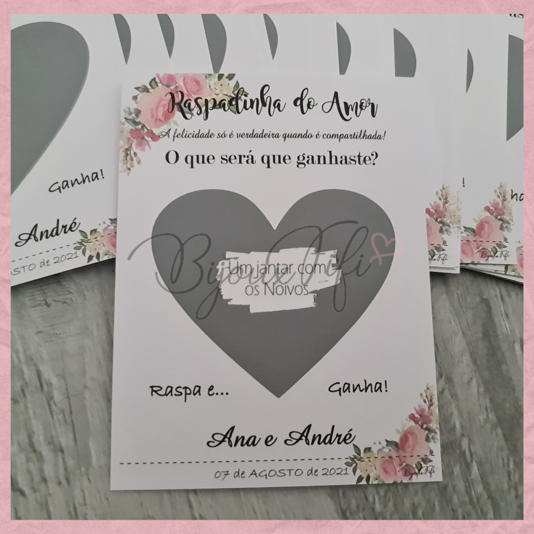 Raspadinha Convidados "Floral" - Bijoux Fifi