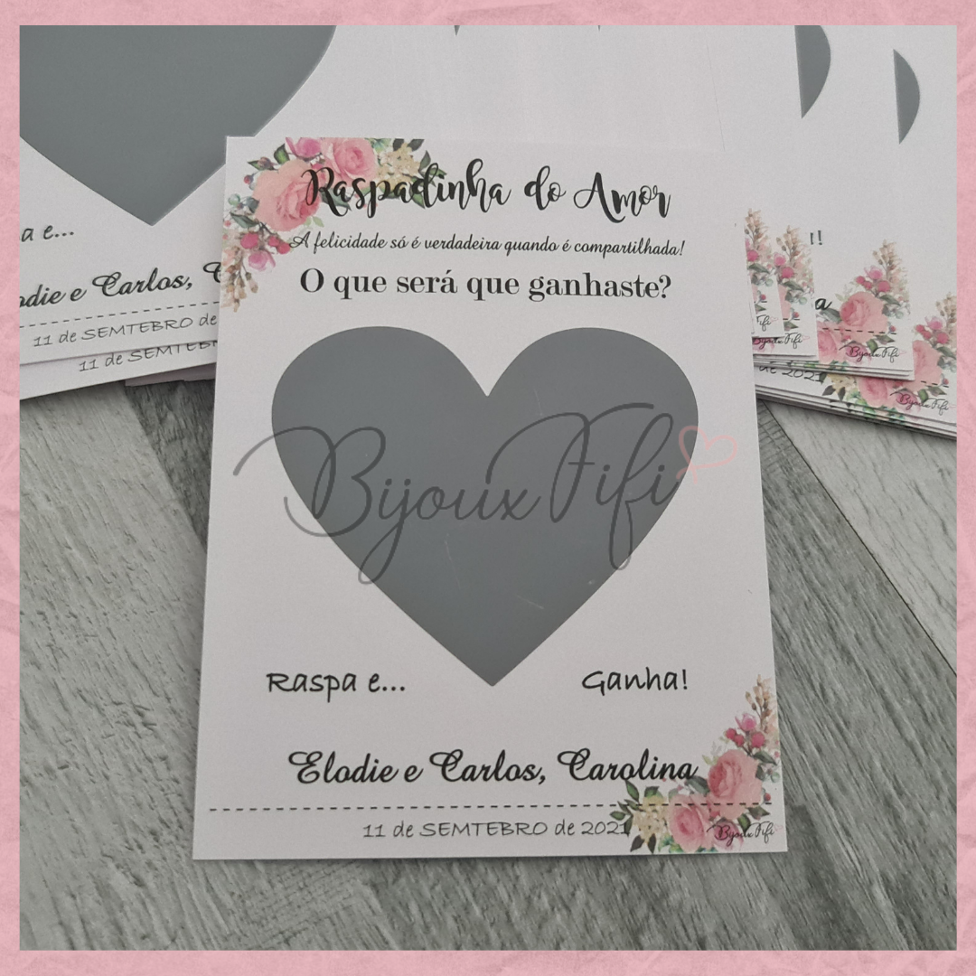 Raspadinha Convidados "Floral" - Bijoux Fifi