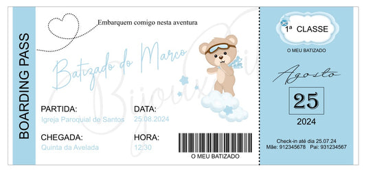 Convite Digital "Bear Passport"