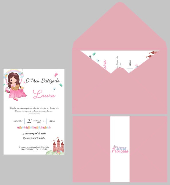 Convite Envelope "Little Prince/Princess" (+cores) - Bijoux Fifi